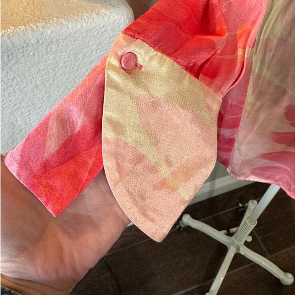 Alexis Vento Dress in Red Feather Revolve Size Medium NWOT Satin Mini Shirtdress - Picture 8 of 14